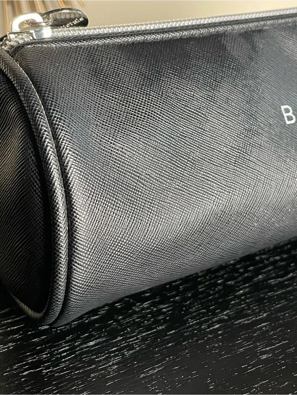 BAREPRO Small Black Faux Leather Travel Pouch by bareMinerals #freetheface